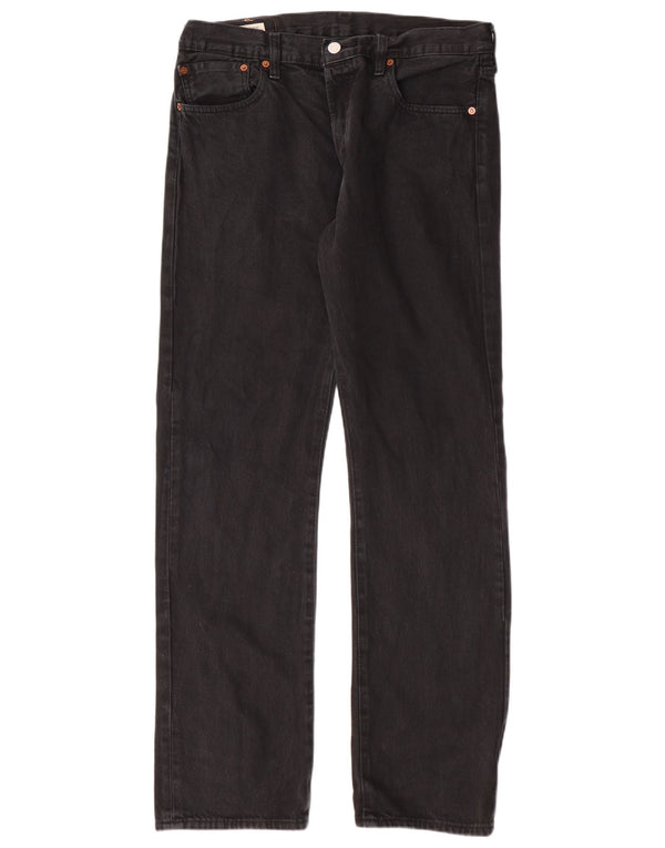 LEVI'S muške 501 ravne traperice W33 L32 crni pamuk