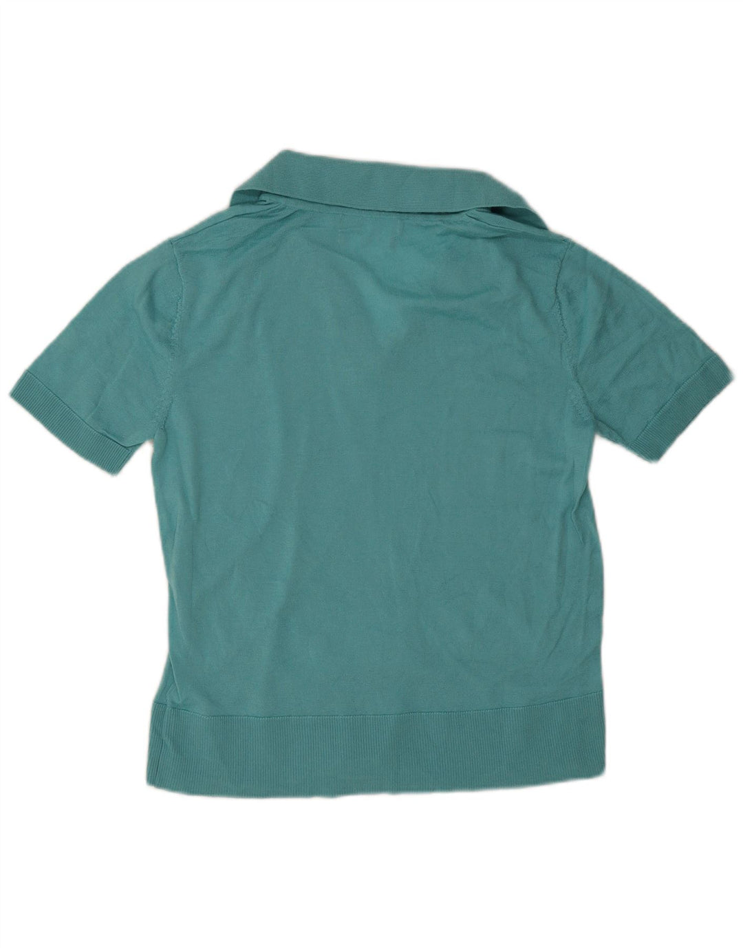 Marks & Spencer ženska polo majica UK 12 srednje plava merino vuna