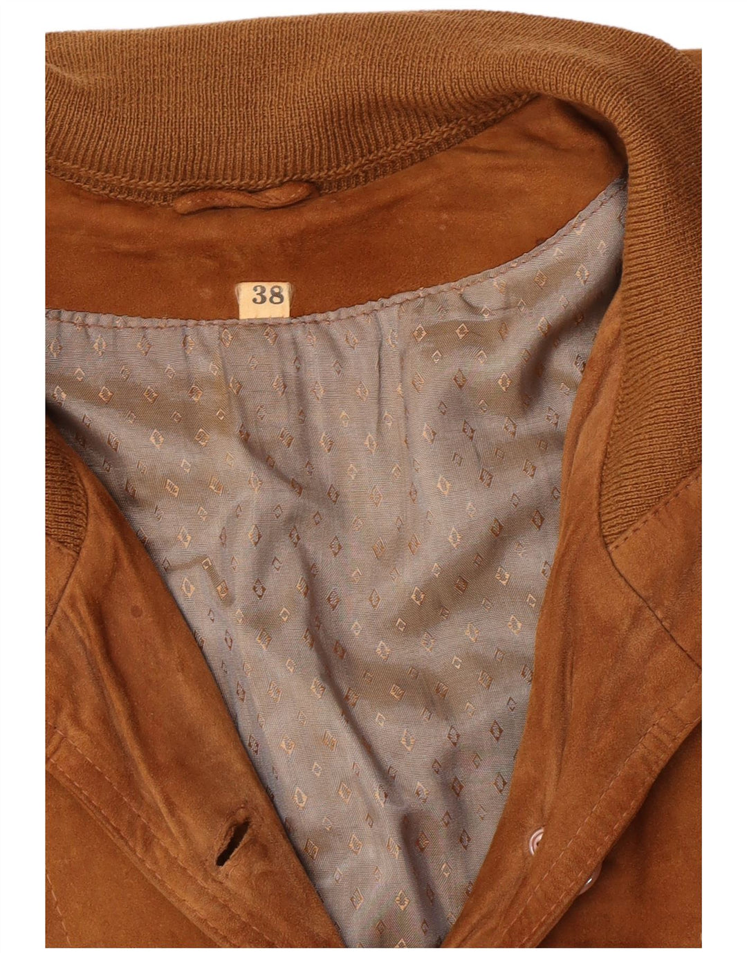 Vintage ženska bomber jakna od brušene kože EU 38 srednje smeđe retro boje