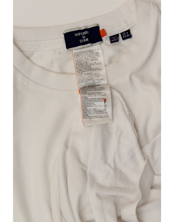 SUPERDRY ženska majica kratkih rukava UK 8 Mali bijeli pamuk