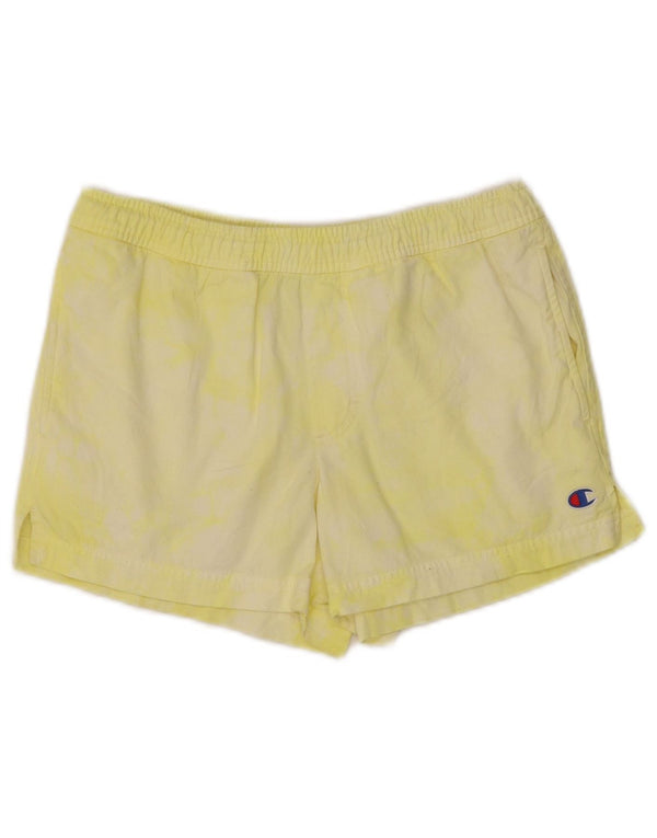Champion ženske sportske kratke hlače UK 6 XS Žuti Tie Dye pamuk