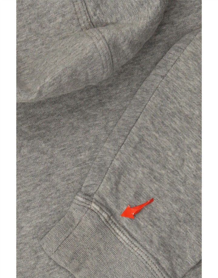 Nike majica s kapuljačom za dječake 10-11 godina, srednje siva s mrljama