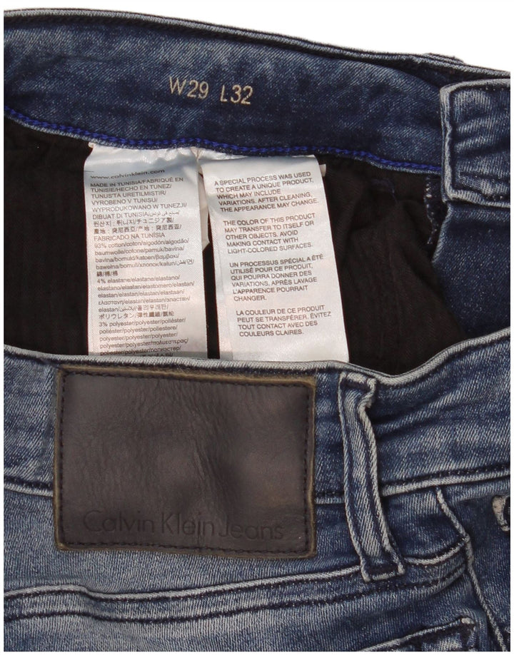 Ženske uske traperice Calvin Klein W29 L32 plavi pamuk