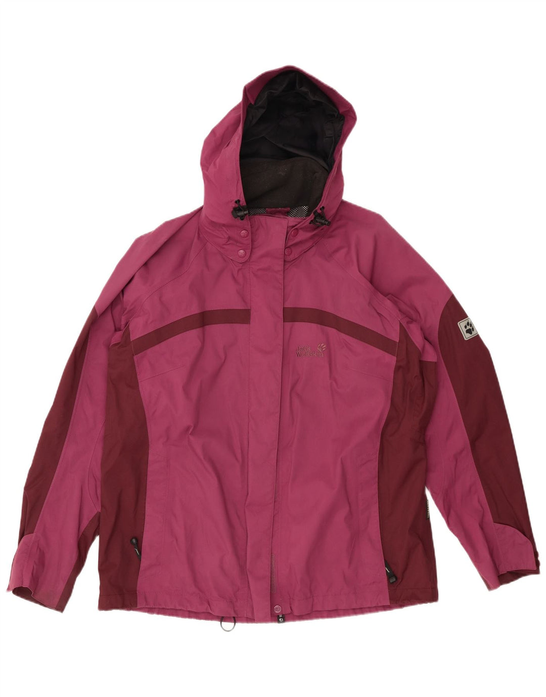 JACK WOLFSKIN Prevelika ženska kišna jakna UK 18/20 XL Bordo
