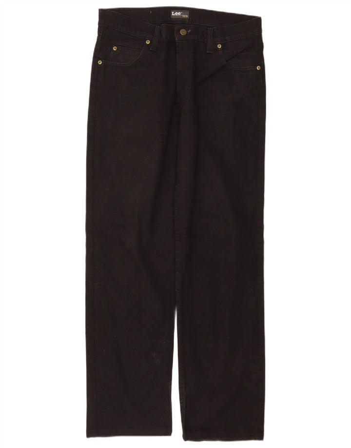Lee Mens Brooklyn Straight Jeans W34 L30 Crni pamuk
