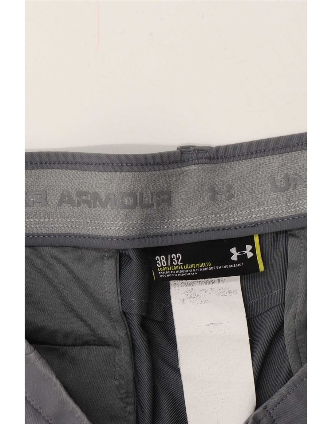 Under Armour muške ravne chino hlače W38 L32 sive