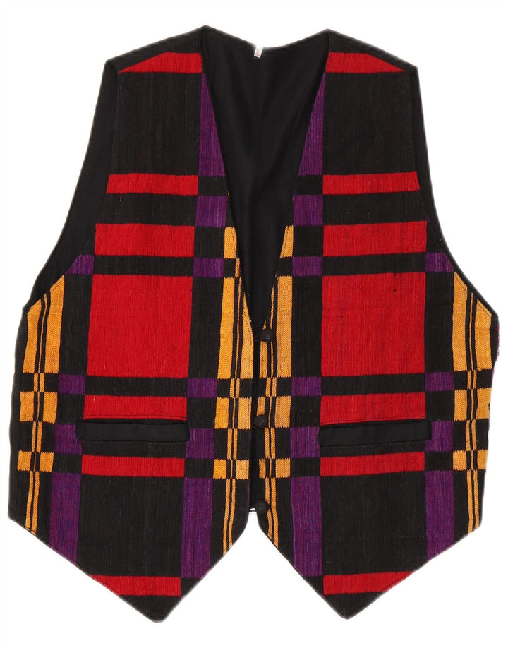 Vintage ženski prsluk UK 18 XL višebojni karirani