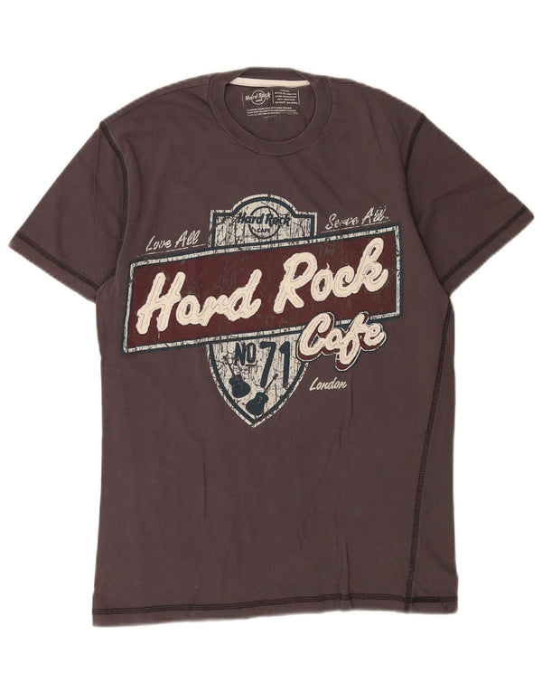 Hard Rock Cafe Mens London Graphic T-Shirt Top Small Grey Cotton