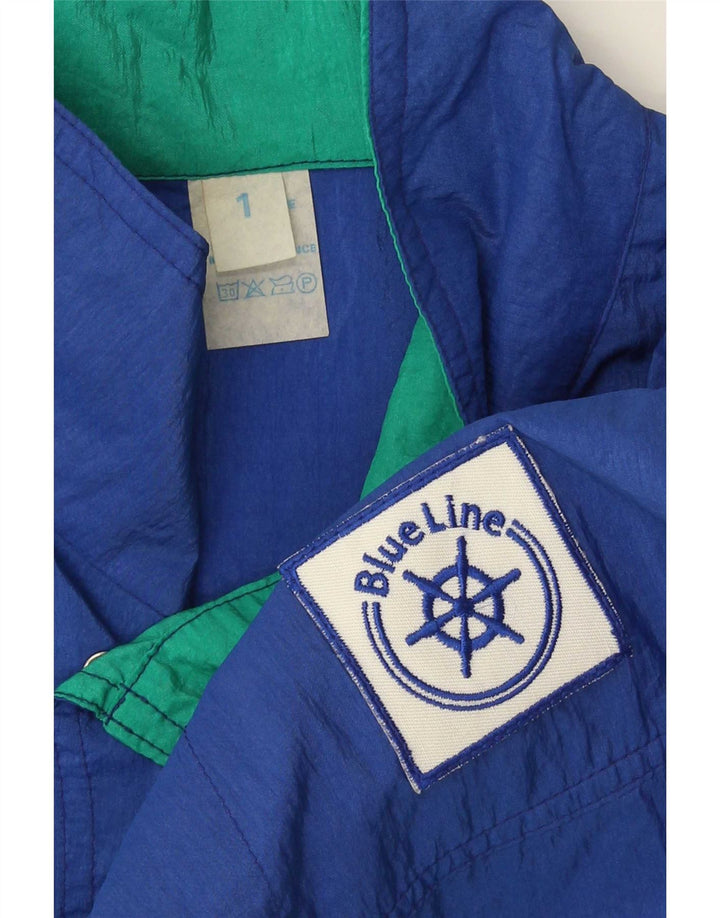 Vintage muški pulover trenirka Gornja jakna XL plavi poliamid u blokovima boja