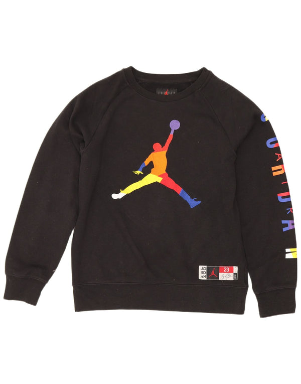 Jordan Boys Graphic Sweatshirt Džemper 12-13 godina Veliki crni pamučni sportski