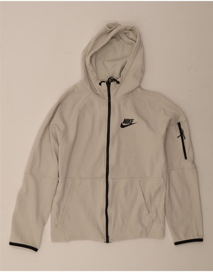 Nike muški pulover s kapuljačom na patentni zatvarač mali sivi pamuk