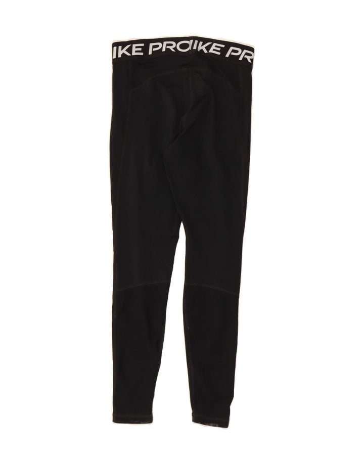 NIKE Womens Dri Fit Graphic Leggings UK 12 Medium  Black Vintage Nike and Second-Hand Nike from Messina Hembry 