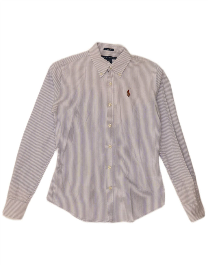 RALPH LAUREN Ženska uska košulja US 0 XS, pamuk na plave pruge