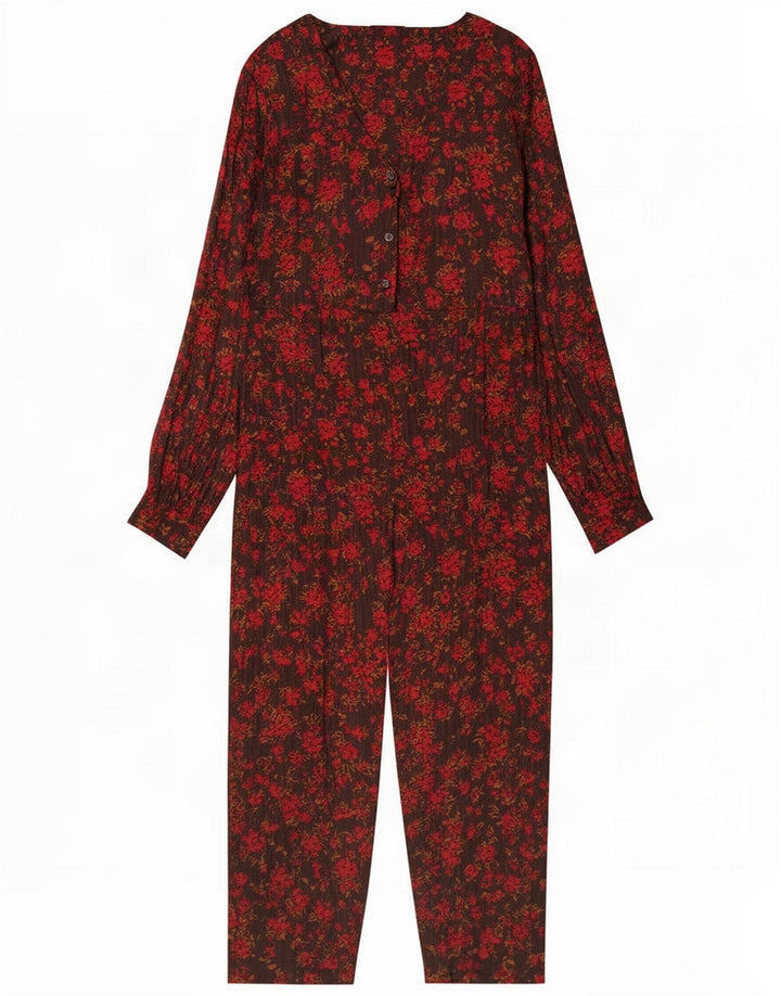 Minimalno veliki ženski kombinezon EU 36 Small Brown Floral Viskoza