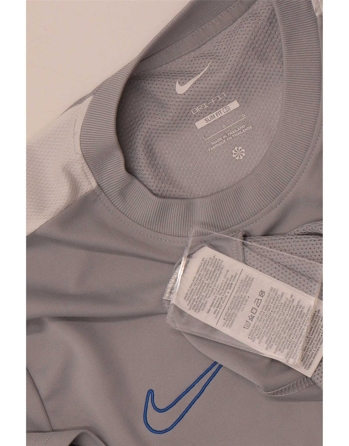 Nike Dri Fit Slim majica kratkih rukava velika siva poliesterska boja