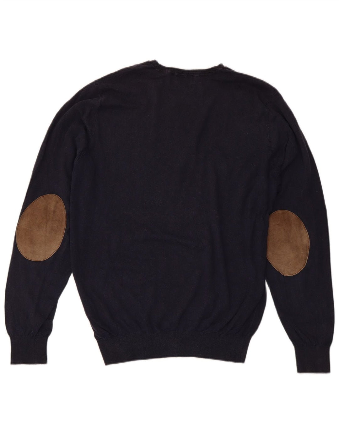 MASSIMO DUTTI Muški džemper s okruglim izrezom Srednji tamnoplavi pamuk