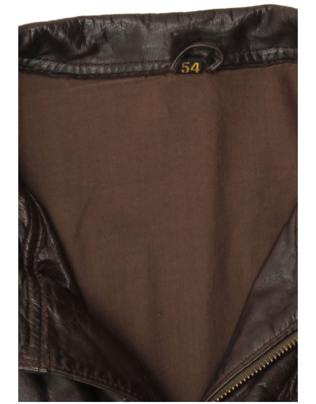 Vintage muška kožna jakna IT 54 2XL smeđa koža