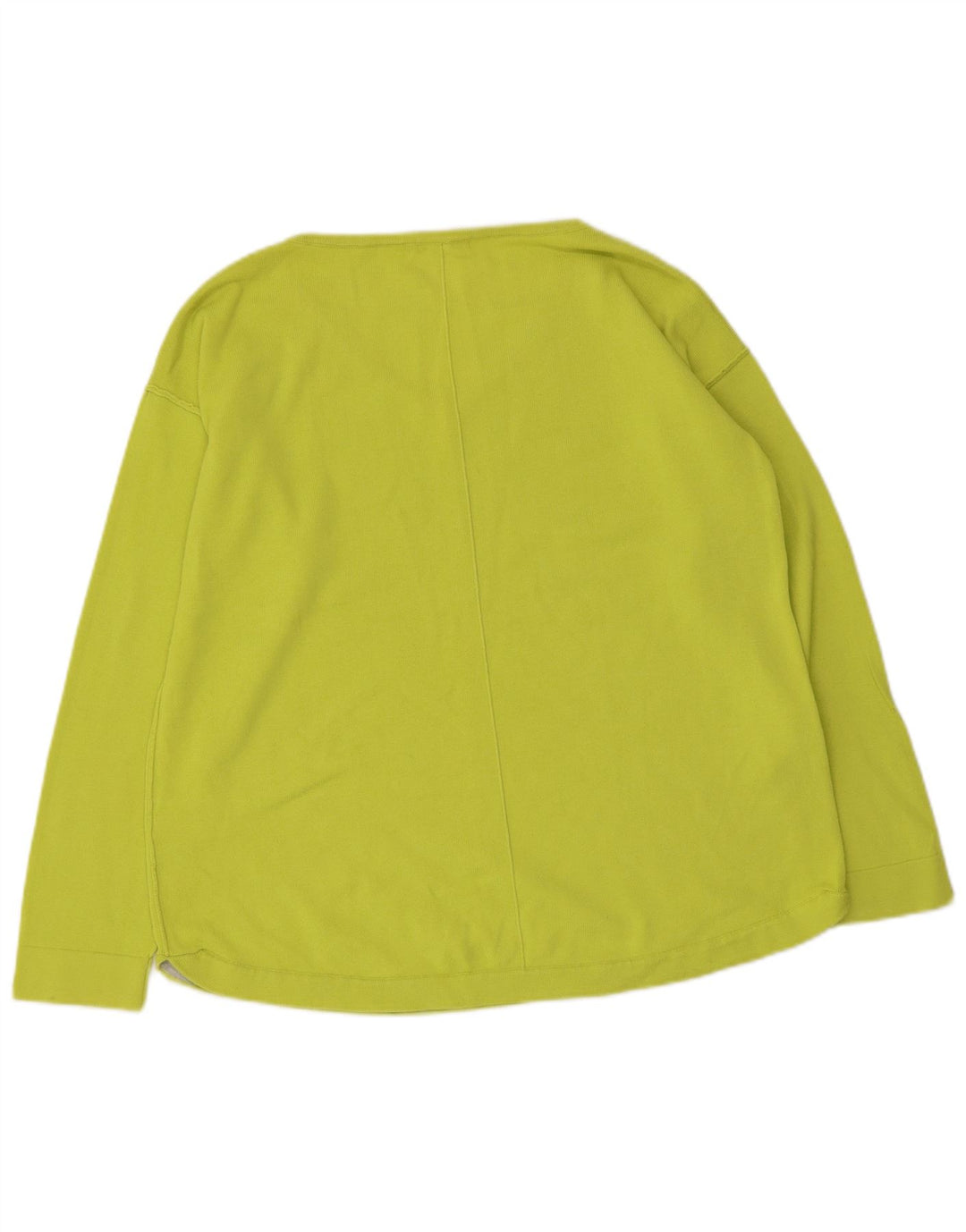 WHITE STUFF Ženski džemper s V-izrezom UK 14 Veliki zeleni pamuk