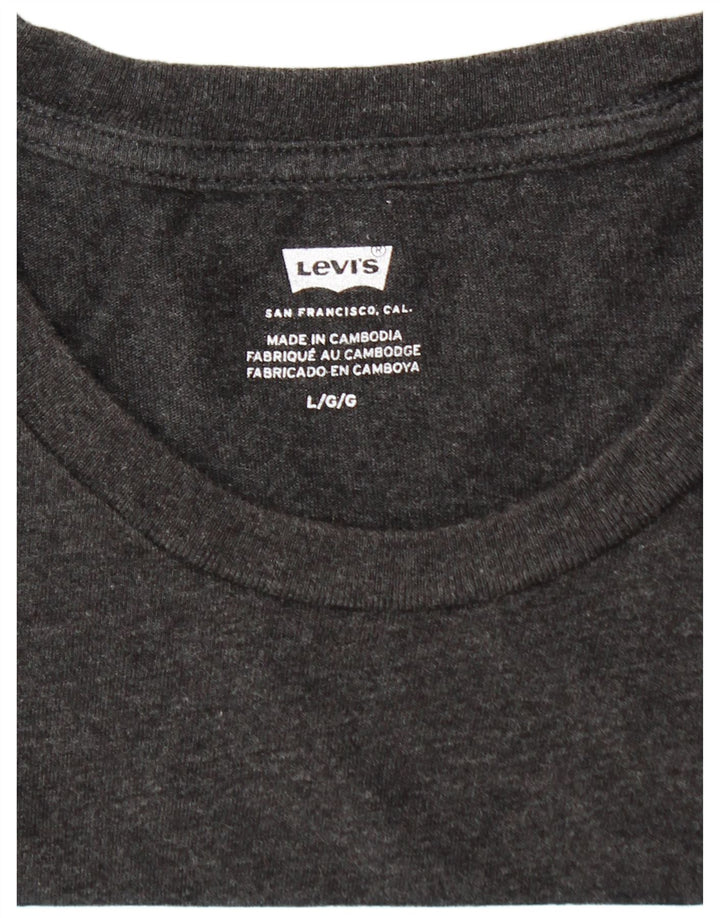 Levi's muška majica kratkih rukava s grafičkim motivima, veliki sivi pamuk