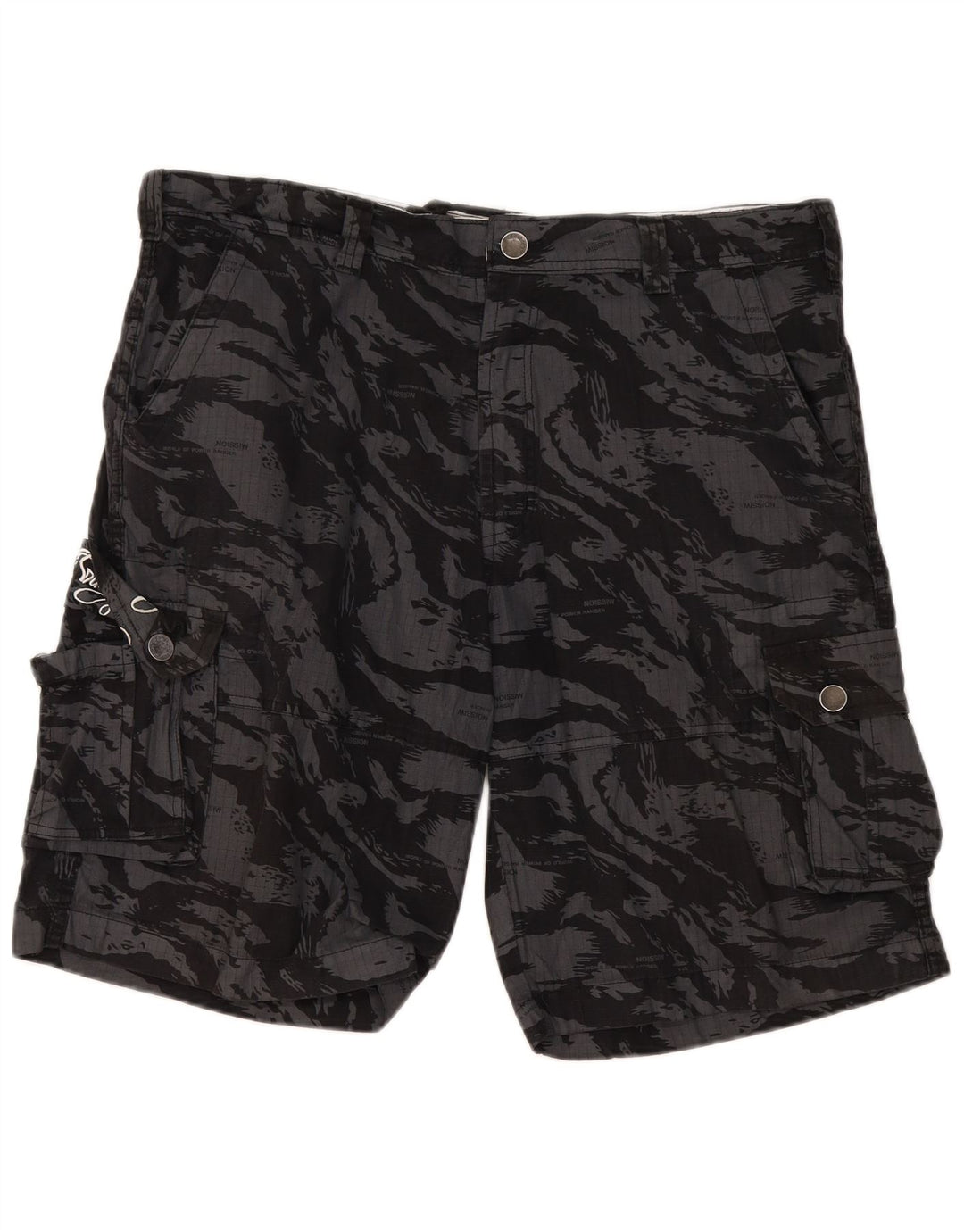 Billabong muške grafičke kargo kratke hlače W40 XL sive kamuflažne boje
