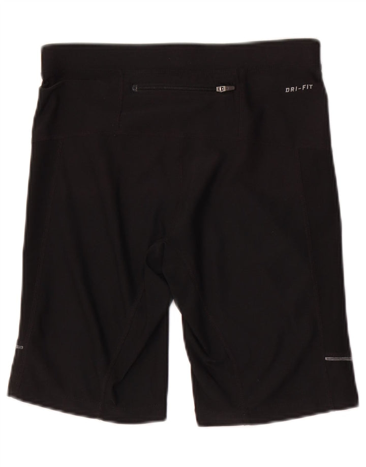 Nike Ženske Dri Fit Sportske Kratke Hlače UK 8 Mali crni poliester