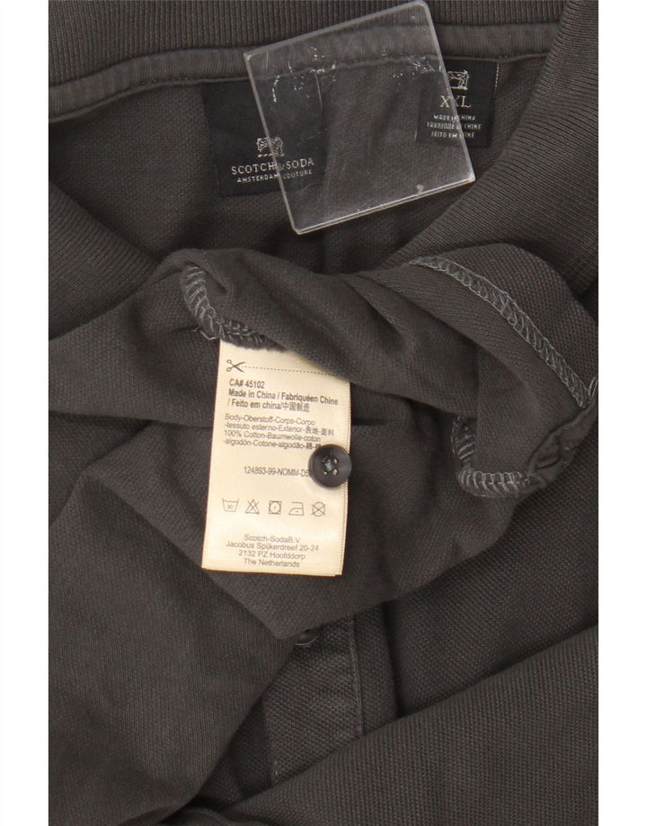 Scotch & Soda muška polo majica 2XL sivi pamuk