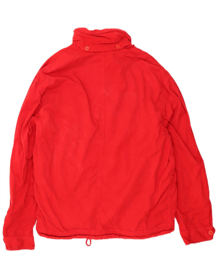 Vintage muška pomoćna jakna s kapuljačom UK 42 XL crvena