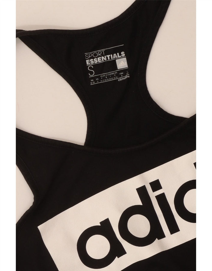 ADIDAS Ženski Climalite Graphic Vest Top UK 8/10 Small Black