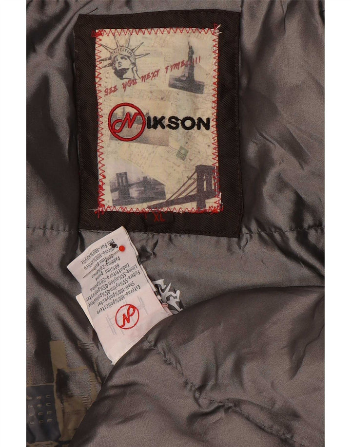 Vintage muška podstavljena jakna UK 42 XL smeđi poliester