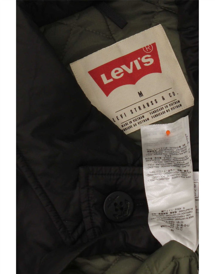 Levi's muška podstavljena vojna jakna UK 38 srednji crni najlon