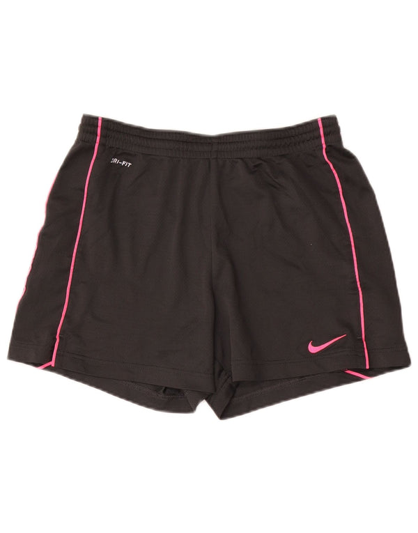 Nike Ženske Dri Fit Sportske kratke hlače UK 10 Mali sivi poliester