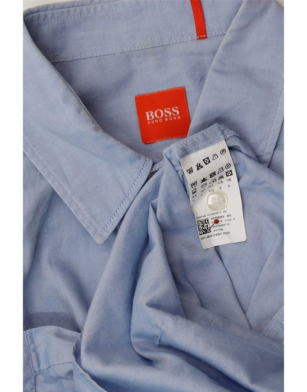 Hugo Boss muška košulja mala plava pamučna