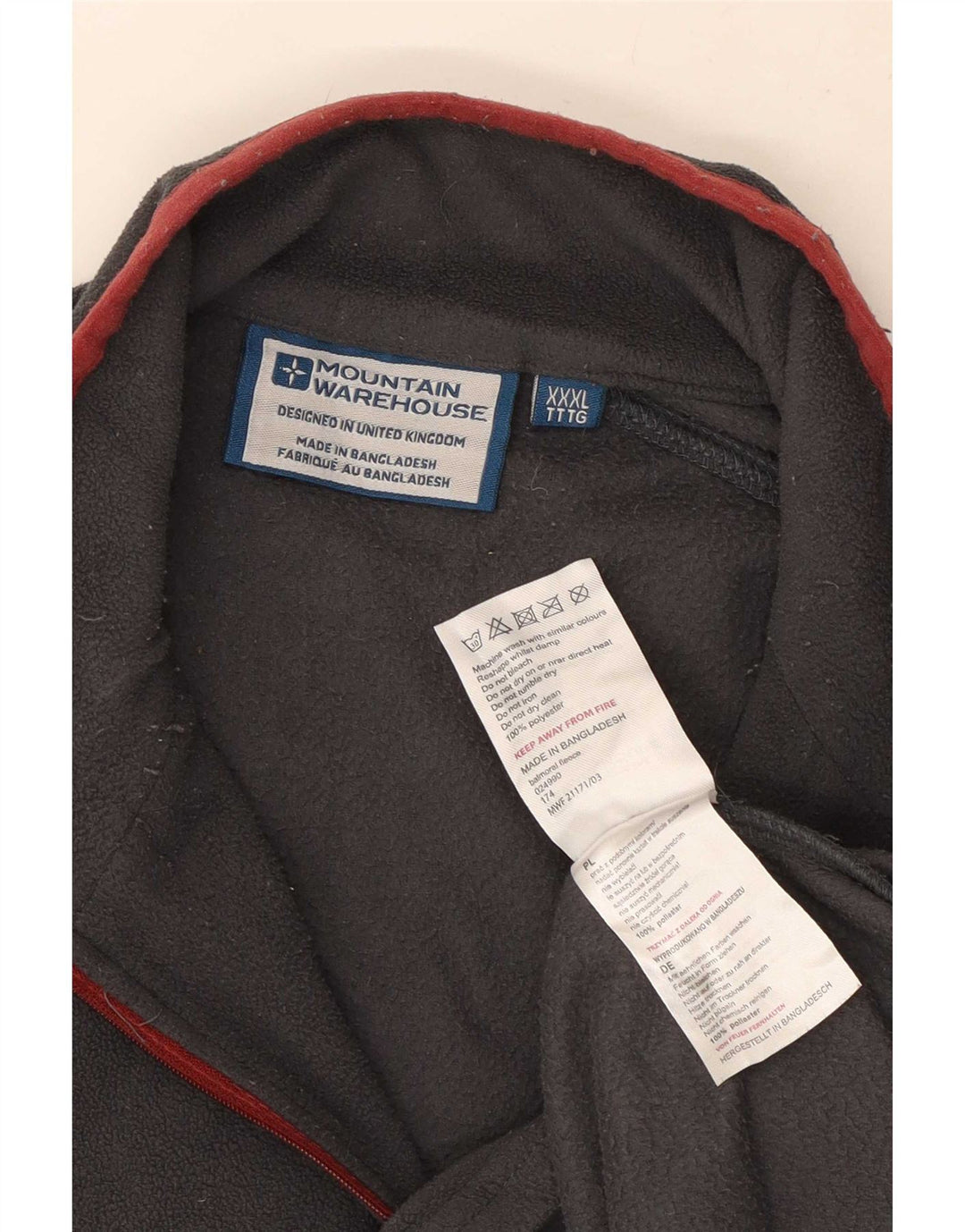 Mountain Warehouse muški džemper od flisa s patentnim izrezom 3XL sivi poliester