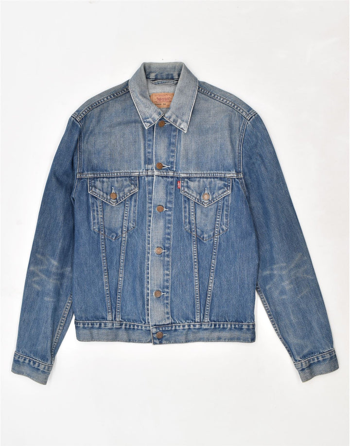 LEVI'S ženska traper jakna UK 14 Large Blue Cotton
