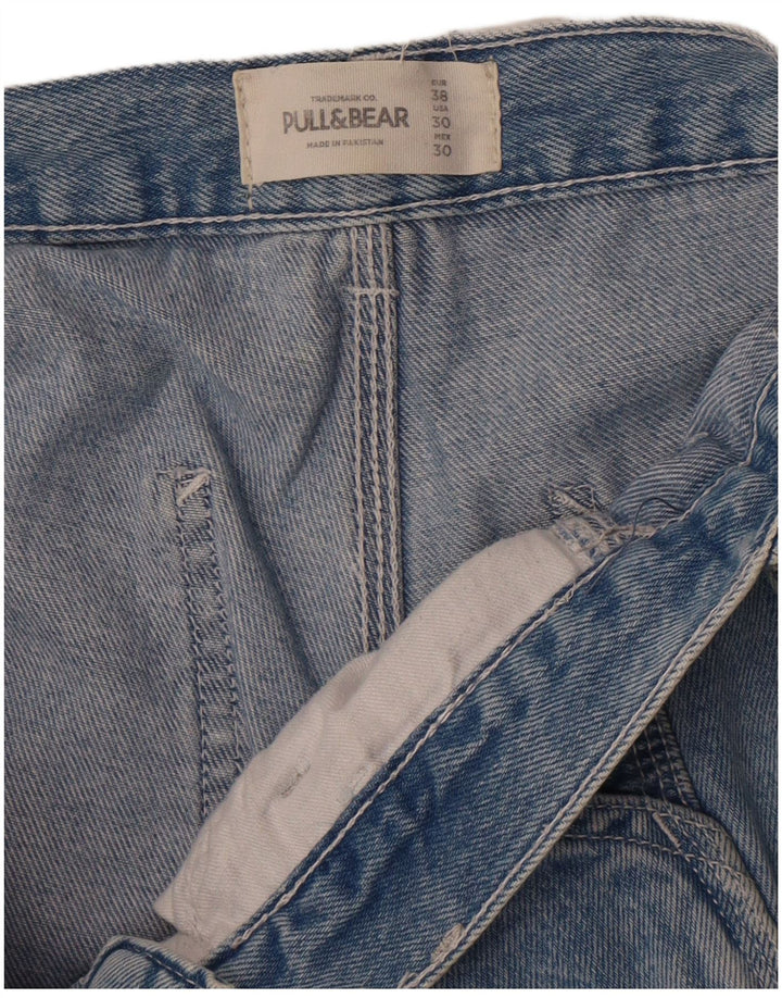 Pull & Bear ženske kargo traper kratke hlače EU 38 srednje W30 plave