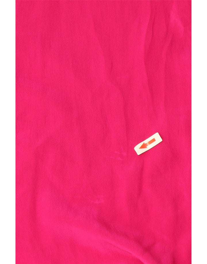 Vintage gornji dio ženske bluze UK 16 Large Pink Silk