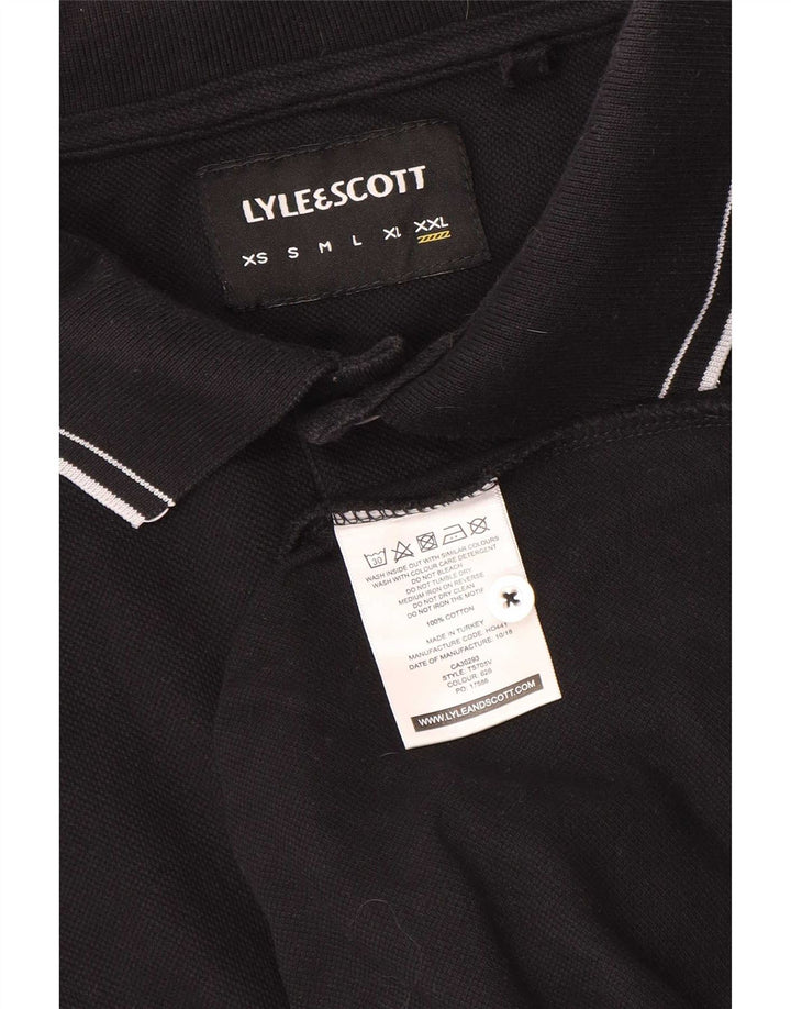 Lyle & Scott muška polo majica 2XL crni pamuk