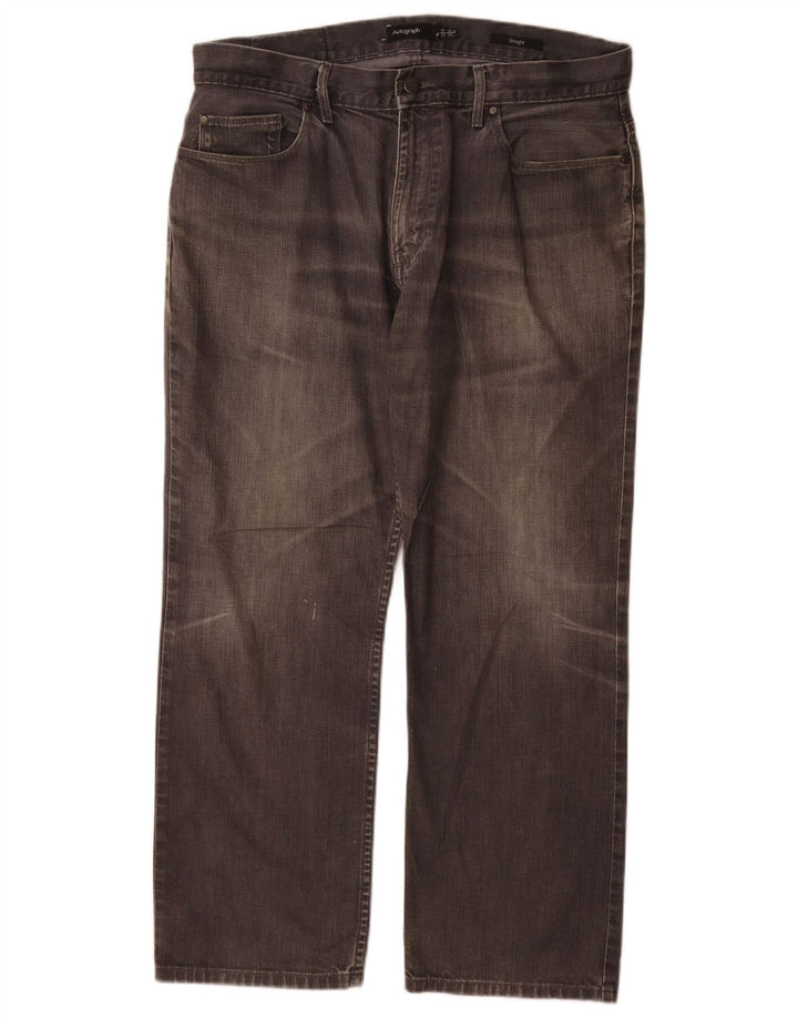 Marks & Spencer muške ravne traperice Autograph W36 L29 sivi pamuk