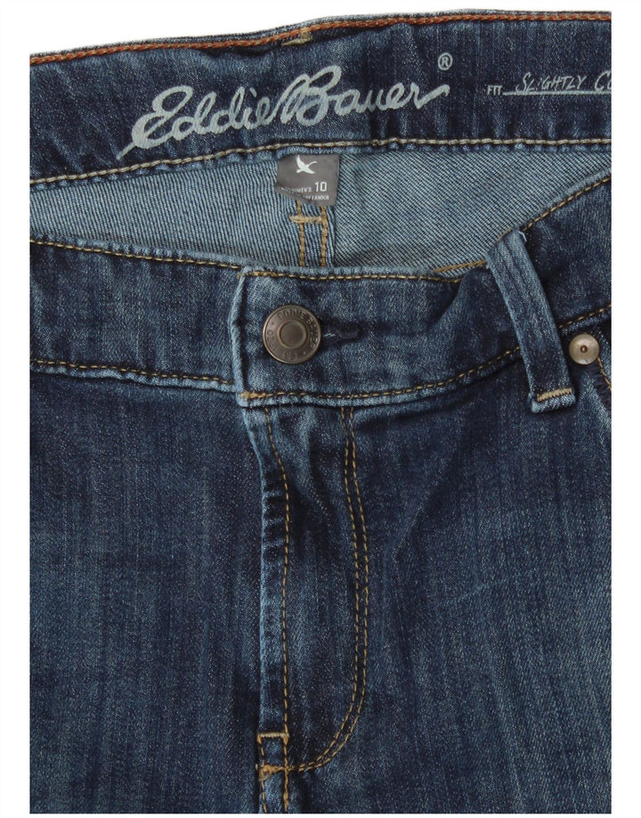 EDDIE BAUER Ženske blago zaobljene traper kratke hlače US 10 Large W32 Plave