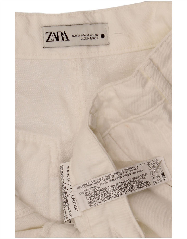 Zara ženska traper midi suknja srednje veličine W30 bijeli pamuk
