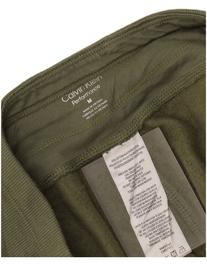 CALVIN KLEIN Ženske grafičke trenirke Hlače Joggers UK 14 Srednje kaki