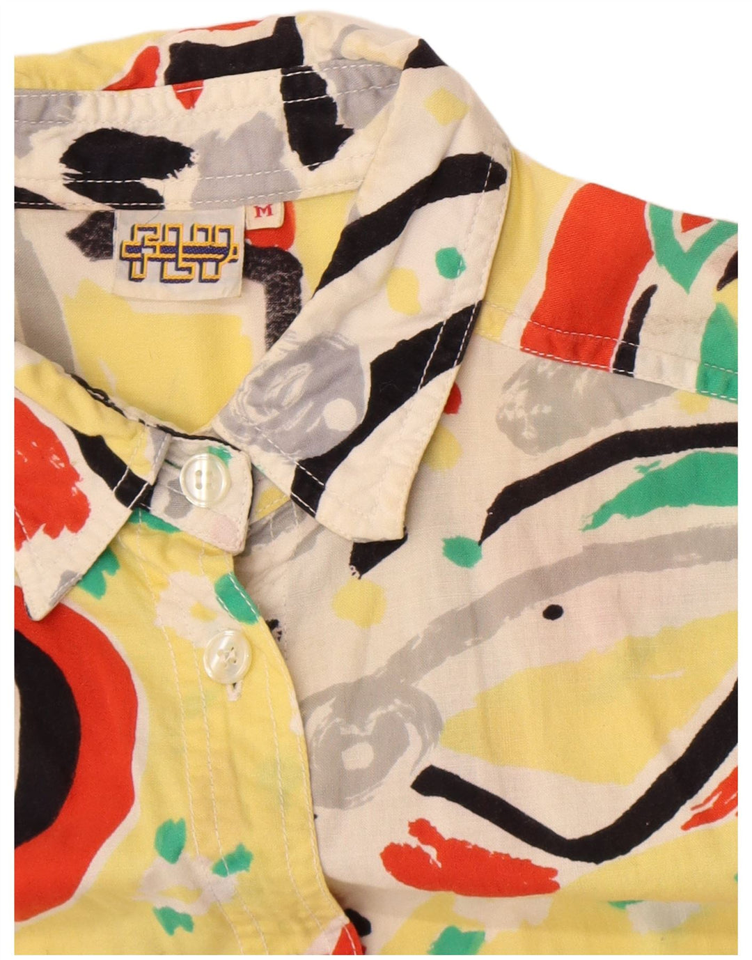 Vintage ženska prevelika košulja bluza UK 14 srednje raznobojna geometrijska