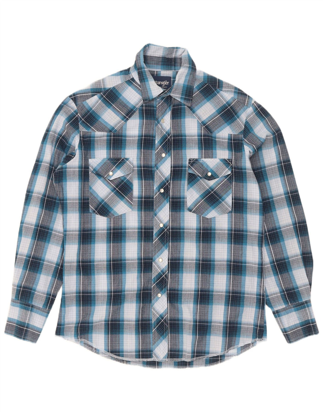 Wrangler muška košulja Srednje plavi karirani pamuk