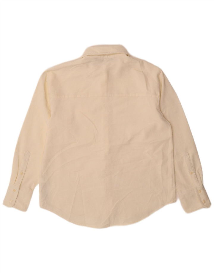 Zara ženska gornja košulja Prevelika košulja UK 10 Small off white poliester