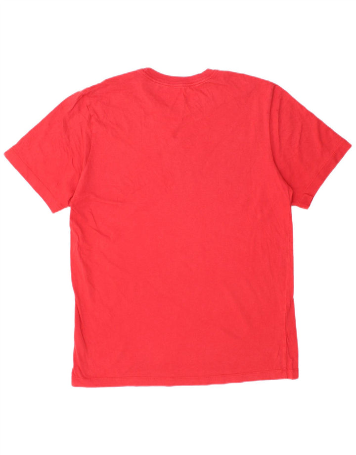 NIKE Mens Graphic T-Shirt Top Medium Red Cotton