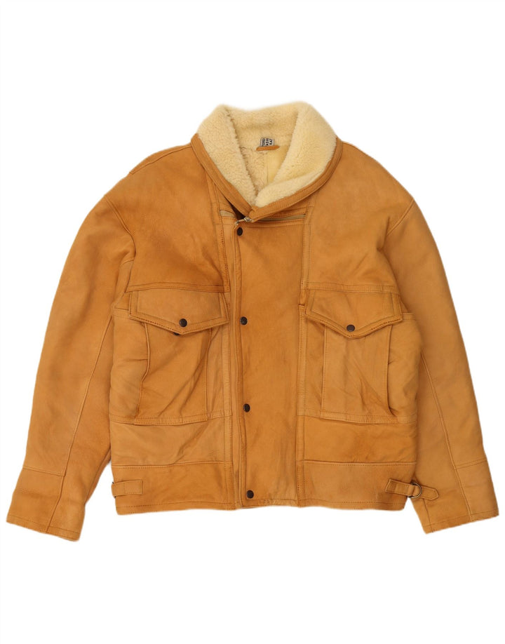 Vintage muška jakna s ovčicama UK 40 Large Beige Shearling