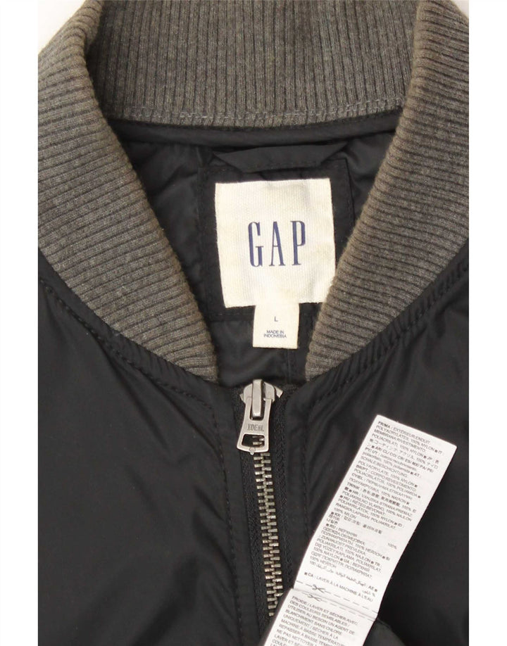 Gap muška bomber jakna UK 40 veliki crni najlon