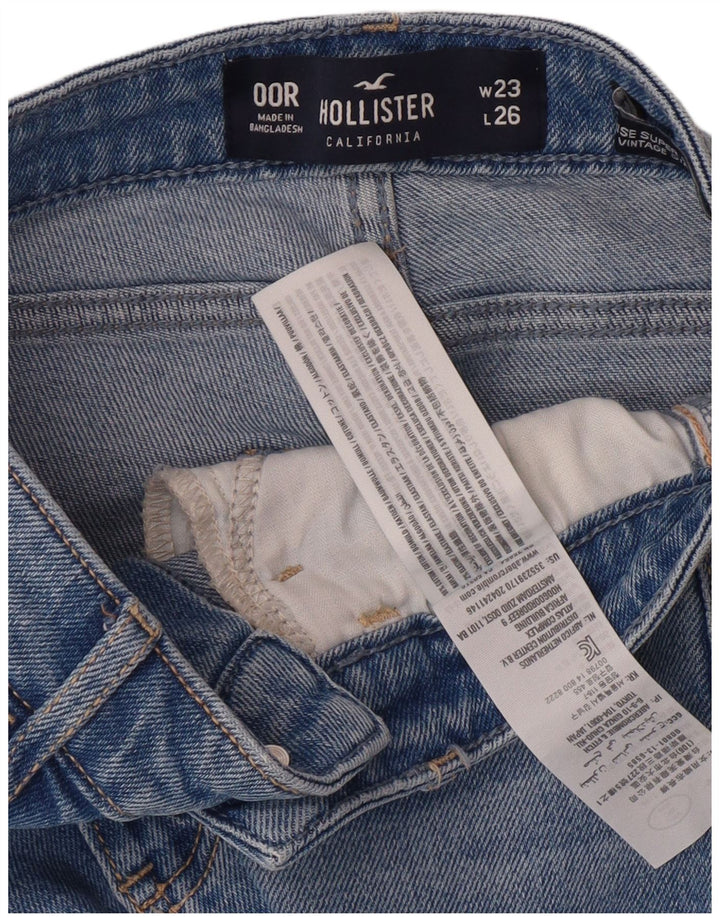 HOLLISTER Womens Distressed High Rise Skinny Jeans US 00 2XS W23 L26 Blue