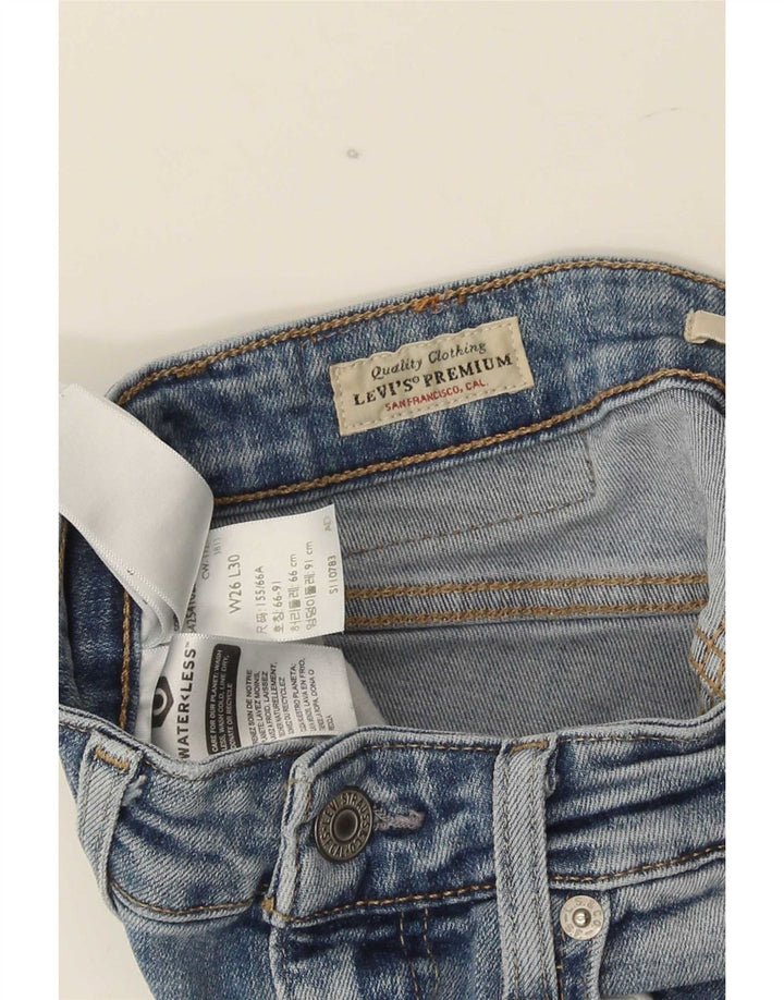 Levi's ženske 726 lepršave traperice W26 L30 plavi pamuk