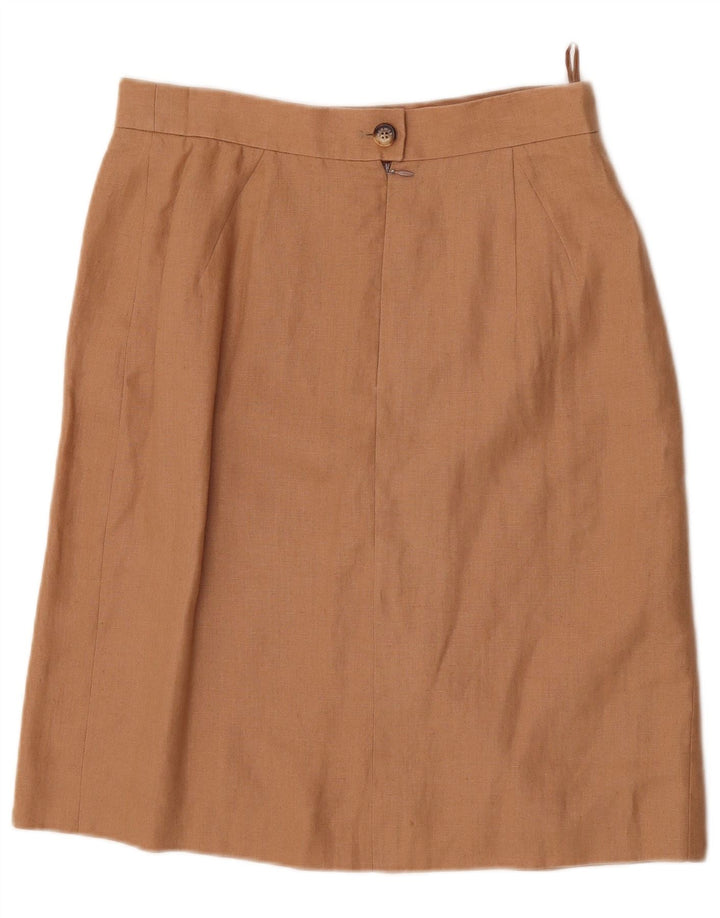 HERMES ženska ravna suknja IT 44 srednje W30 bež lan